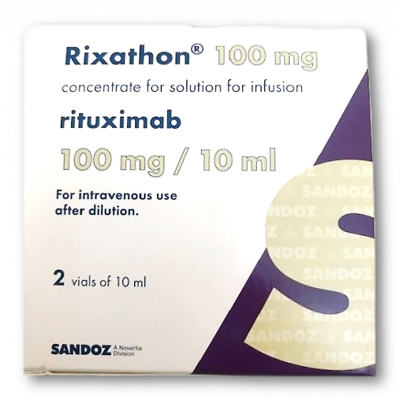 RIXATHON 100 MG / 10 ML ( RITUXIMAB 10 MG / ML ) CONCENTRATE FOR DILUTION FOR IV INFUSION 2 VIALS OF 10 ML